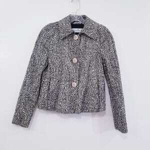 MaxMara Black & White Swirl Pattern Jacket